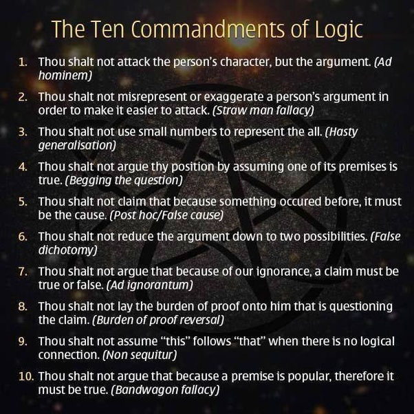10 Commandments of Logic