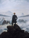 'Wanderer Above the Sea of Fog', by Caspar David Friedrich (1774-1840), 1818)