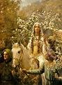 'Queen Guinevere's Maying' by John Collier (1850-1934), 1900
