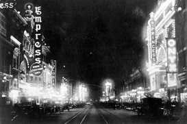 Curtis St. in Denver in the 1920s