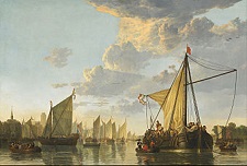 'The Maas at Dordrecht' by Aelbert Cuyp (1620-91), 1650
