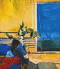 'Girl with Plant' by Richard Diebenkorn (1922-93), 1960