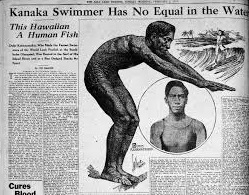 Duke Kahanamoku of the U.S. (1890-1968)