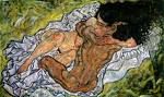 'The Embrace' by Egon Schiele (1890-1918), 1917