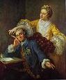 David Garrick (1717-79) and Eva Marie Veigel