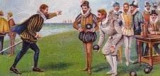 Sir Francis Drake (1540-96) playing bowls, July 19, 1588