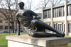 'Draped Reclining Woman' by Henry Moore (1898-1986), 1957-8