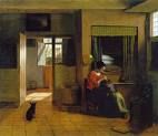 'Mother and Child with Its Head in Her Lap' by Pieter de Hooch (1629-84), 1658-60