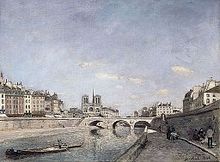 'The Seine and Notre-Dame in Paris' by Johan Barthold Jongkind (1819-91), 1864