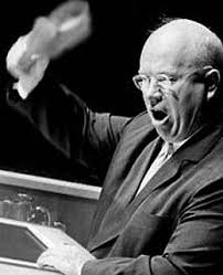 Khrushchev (Shoechev) (K-Shoe) at the U.N., Oct. 12, 1960)