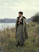'The Shepherdess of Rolleboise' by Daniel Ridgway Knight (1839-1924), 1896