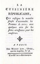 'La Cuisinire Rpublicaine', by Madame Mrigot, 1794/5