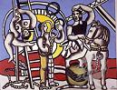 'Acrobat and Horse on Blue Background' by Fernand Leger (1881-1955), 1953