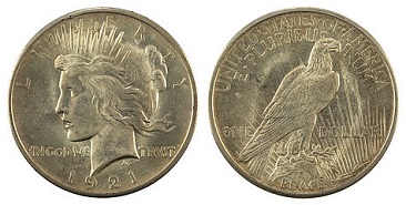 Peace Dollar, 1921