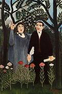 'Muse Inspiring the Poet' (Marie Laurencin and Guillaume Apollinaire)' by Henri Rousseau (1844-1910), 1909