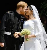 British Prince Harry (1984-) and Meghan Markle (1981-) in Royal Kiss, May 19, 2018