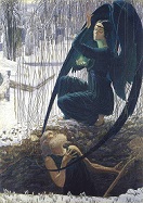 'Death and the Grave Digger', by Carlos Schwabe (1866-1926), 1895