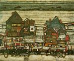 'Suburb II' by Egon Schiele (1890-1918), 1914