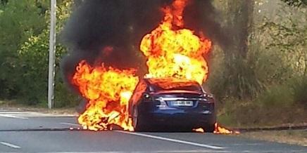 Tesla Car Explosion