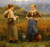 'The Meeting' by Daniel Ridgway Knight (1839-1924), 1888