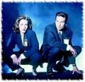 'The X-Files', starring David Duchovny (1960-) and Gillian Anderson (1968-), 1993-2002