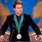 Tom Cruise (1962-) receiving a Scientology gold medal
