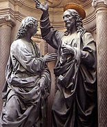'Christ and Doubting Thomas' by Verrocchio (1435-88)