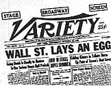'Wall Street Lays An Egg', Variety, Oct. 30, 1929