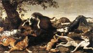'Wild Boar Hunt' by Frans Snyders, 1625-30