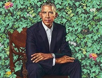 'Official Portrait of Pres. Barack Obama' by Kehinde Wiley (1977-), 2018