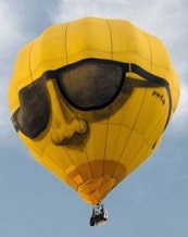 Yellow hot air balloon