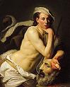 'Self-Portrait as David with the Head of Goliath' by Johann Zoffany, 1756